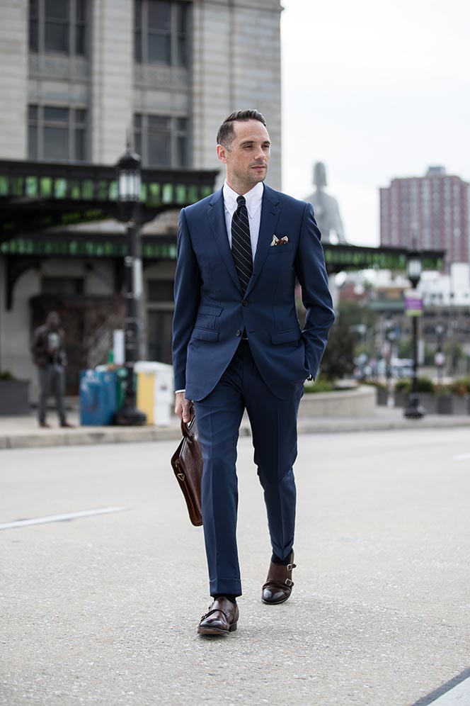 classic-blue-suit-striped-tie-briefcase-double-monk-strap-mens-business- outfit-ideas-5 | Earnest Reads